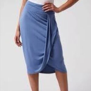 Athleta Release Midi Skirt In Cottage Blue Size XL